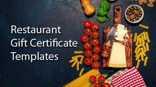 Printable Restaurant Gift Certificate Template Business With 