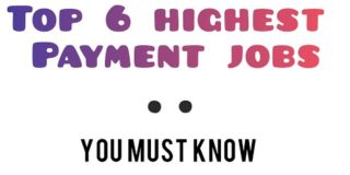 Top 6 highest paying jobs |  jobs | you must know these | V.P motivation