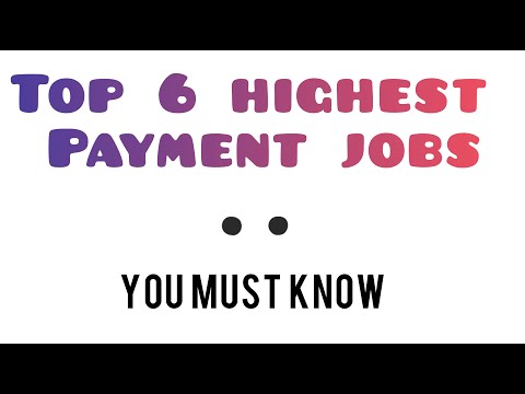 Top 6 highest paying jobs |  jobs | you must know these | V.P motivation