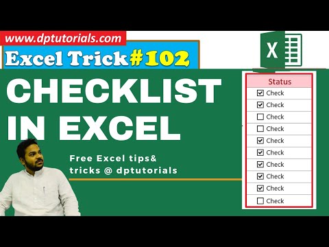 How To Create Checklist in Excel || Create an Interactive Checklist in Excel || Excel Tricks