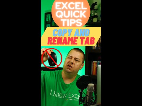 Excel Quick Tips – How to Copy and Rename a Tab With Shortcuts #excel #exceltips #analytics #nomouse