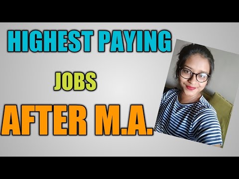 Highest Paying JOBS after M.A or Master in Arts