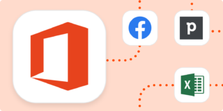 The logos for Microsoft Office 365, Facebook, Pipedrive, and Excel.