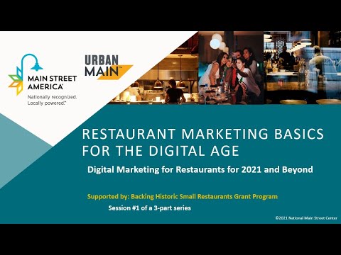 Digital Marketing for Restaurants for 2021 and Beyond, session 1