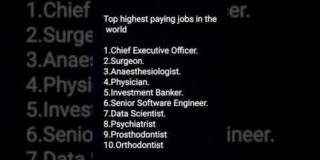 highest paying jobs in the world….