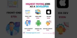 Highest Paying Jobs as a Developer 🔥🔥 | #shorts #developer #knowprogram