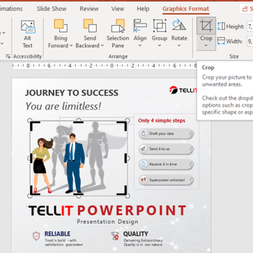 How to crop an image on PowerPoint – Tellit