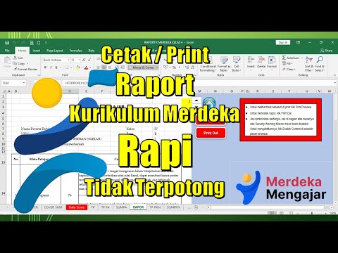 Tips Print Raport Kurikulum Merdeka Excel  Rapi Tidak Terpotong