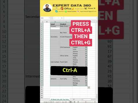 Blank Cells Filled in Excel 2023 #shorts #youtubeshorts #excel #exceltutorial #exceltips