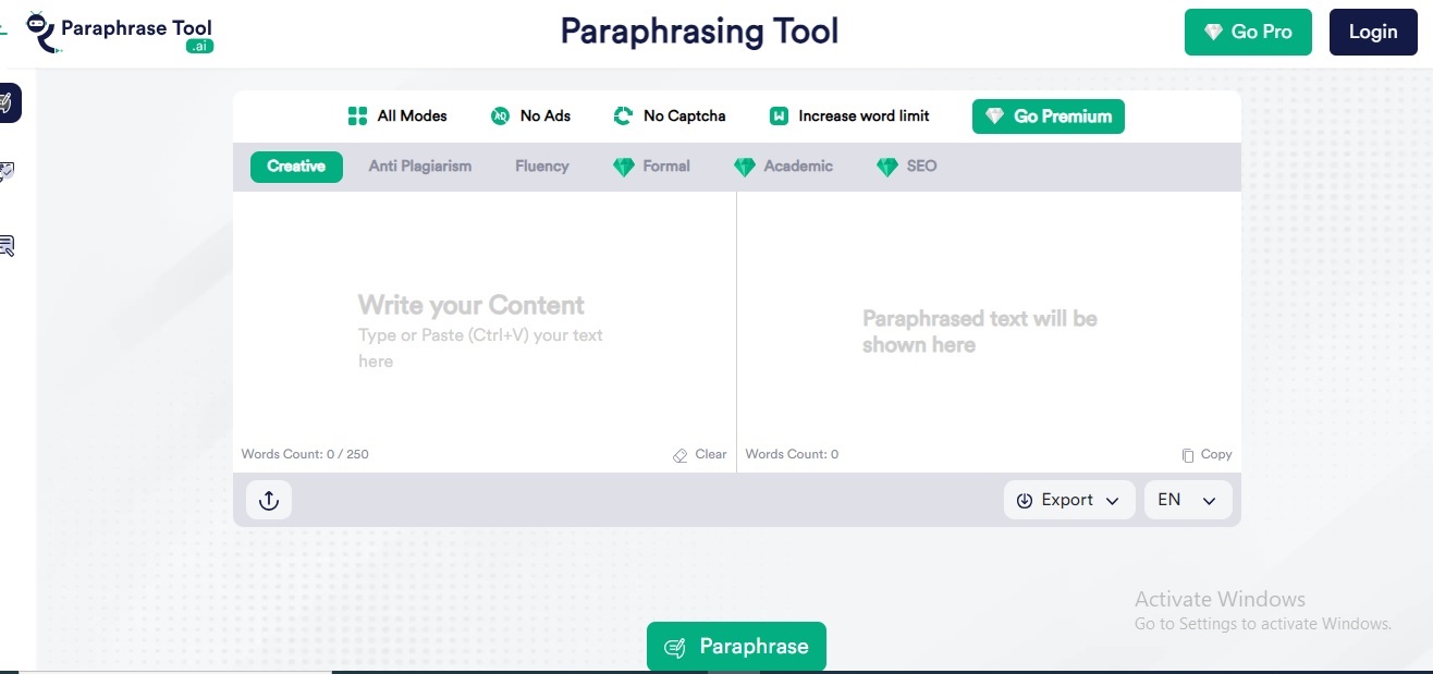 paraphrasetool Pursho