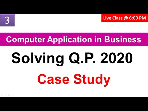 Solving QP- 2020- Computer Application in Business – Case Study