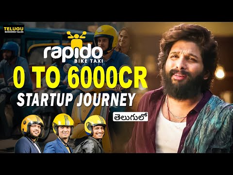 Rapido’s 0 to 6000 Crore Startup Journey | Telugu Business Case Study